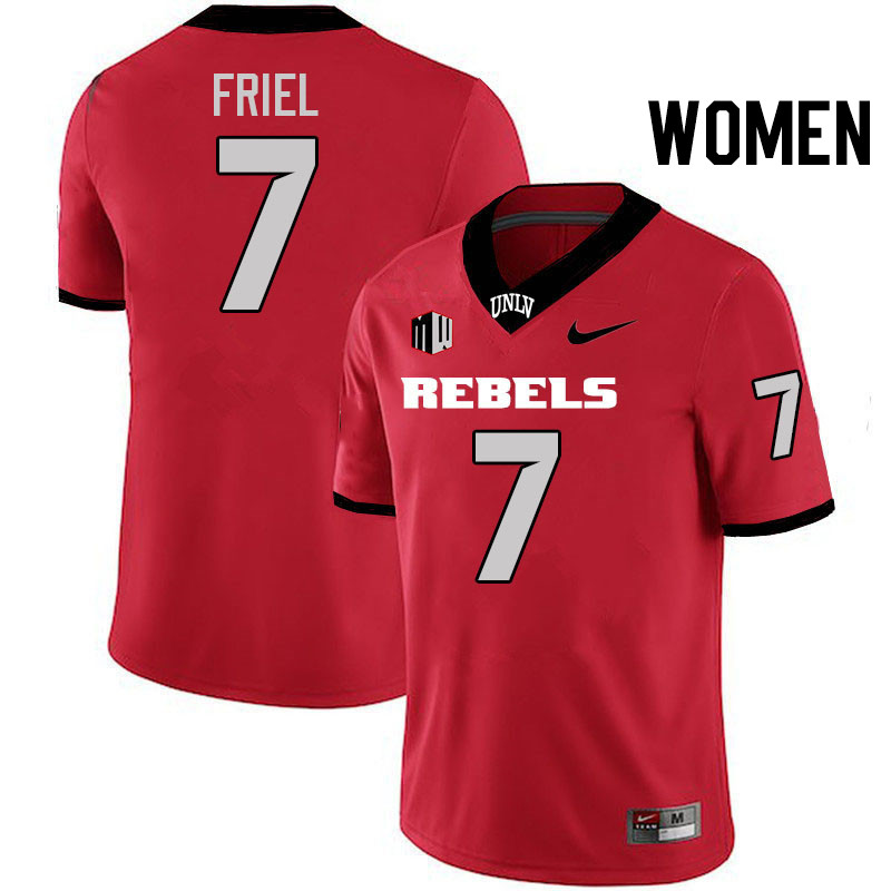 Women #7 Cameron Friel UNLV Rebels College Football Jerseys Stitched-Scarlet